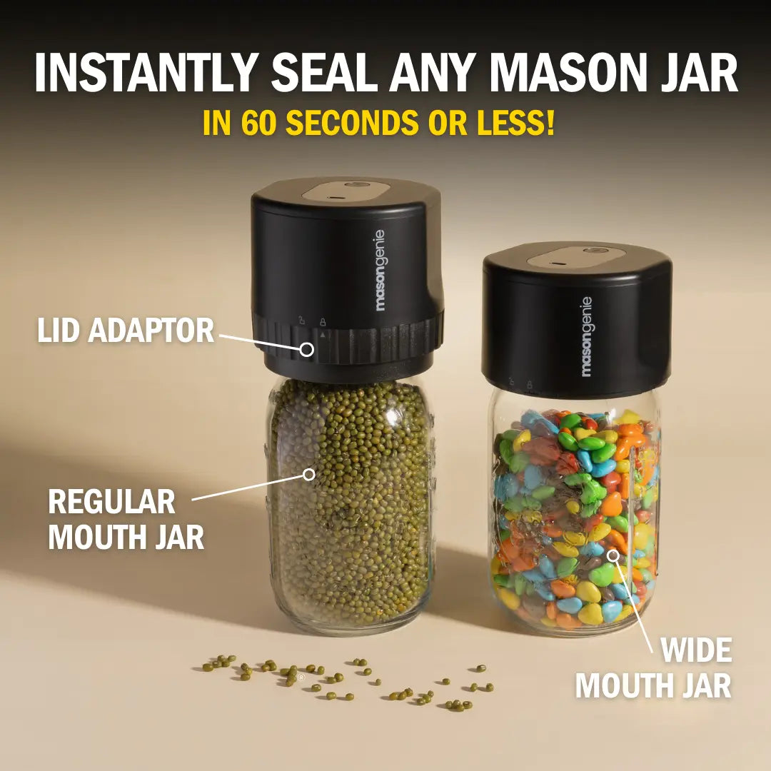 Mason Genie® Vacuum Sealer Kit + FREE Liquid Chalk Pens
